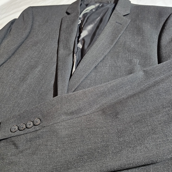 Van Heusen "Flex Slim Fit" 2-Button Suit Blazer Charcoal Gray 48R - Picture 2 of 6
